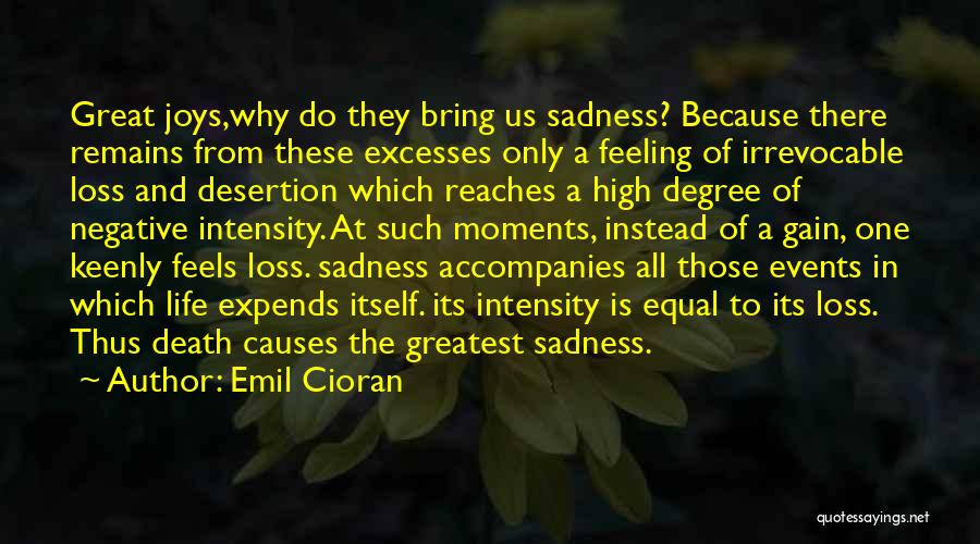 Sadness Of Death Quotes By Emil Cioran