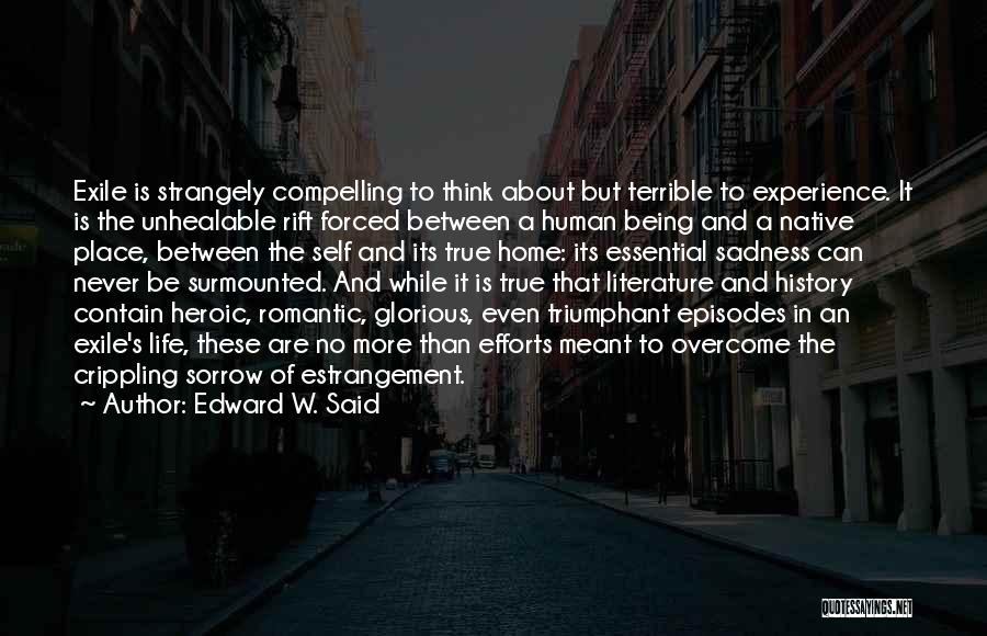 Sadness Overcome Quotes By Edward W. Said