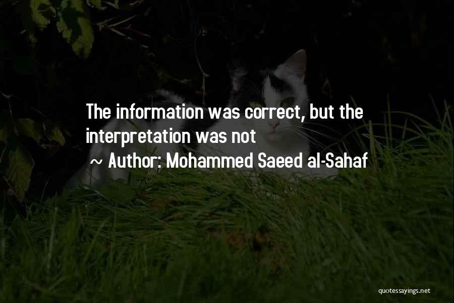 Saeed Al Sahaf Quotes By Mohammed Saeed Al-Sahaf