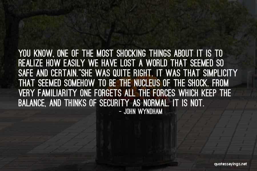 Safe And Security Quotes By John Wyndham Safe And Security Quotes By John Wyndham