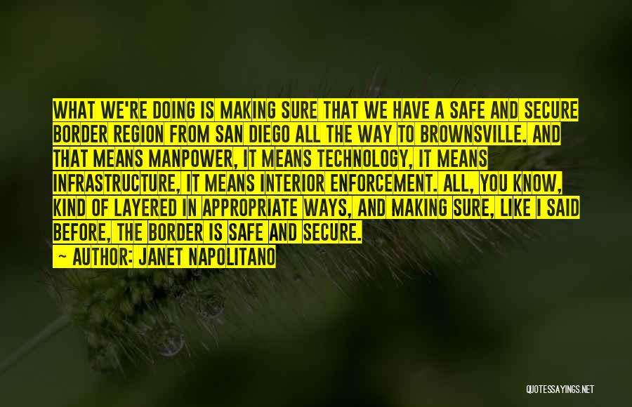 Safe Secure Quotes By Janet Napolitano