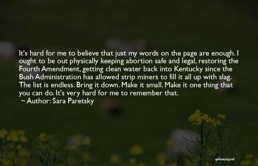 Safe Water Quotes By Sara Paretsky