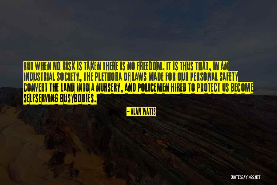 Safety And Freedom Quotes By Alan Watts