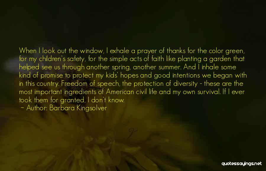 Safety And Freedom Quotes By Barbara Kingsolver