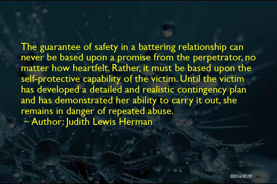 Safety And Self Protection Quotes By Judith Lewis Herman