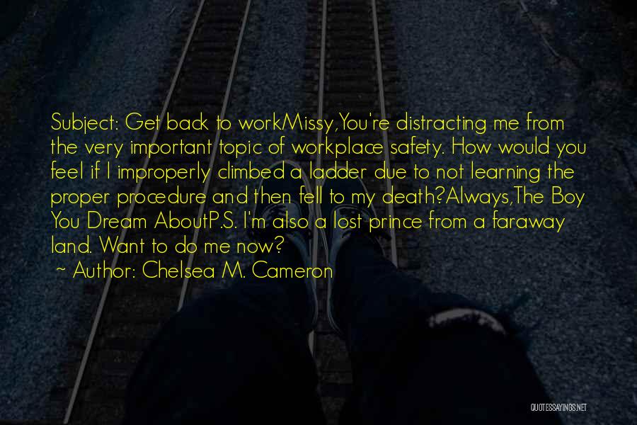 Safety At The Workplace Quotes By Chelsea M. Cameron