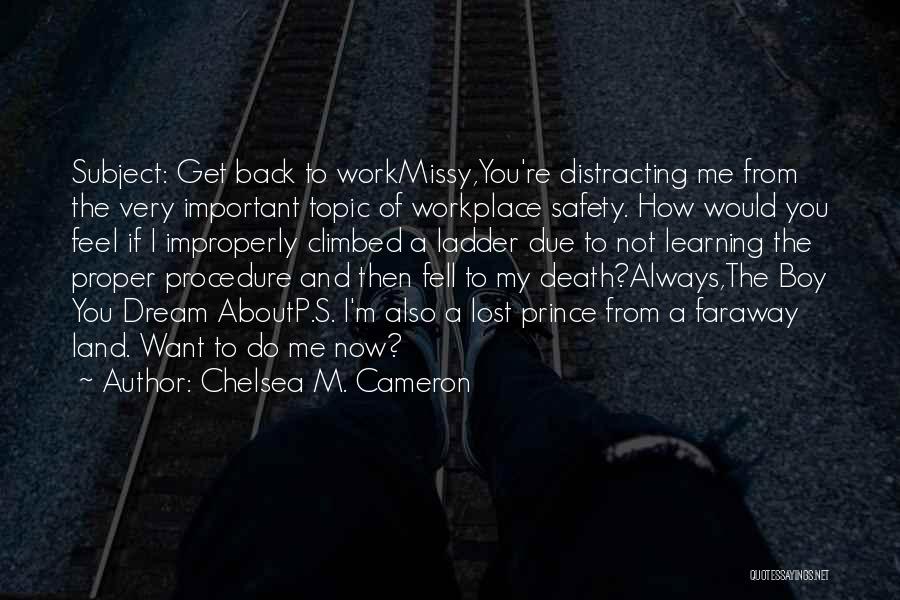 Safety In The Workplace Quotes By Chelsea M. Cameron