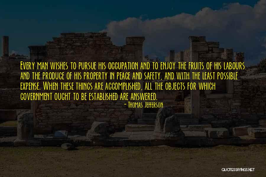 Safety Of Objects Quotes By Thomas Jefferson