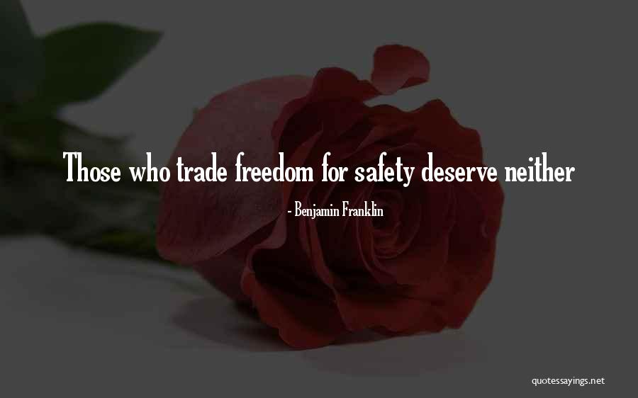 Safety Vs Freedom Quotes By Benjamin Franklin