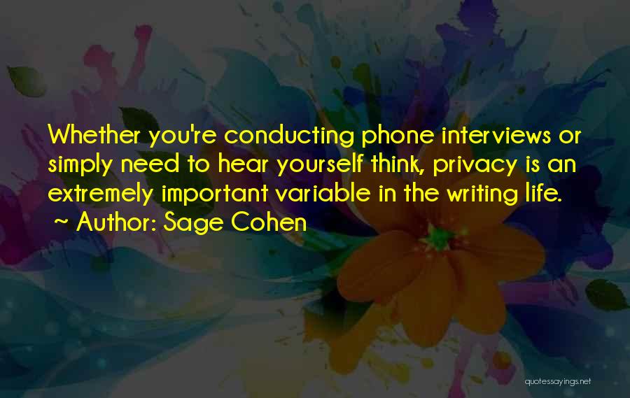 Sage Cohen Quotes 196092