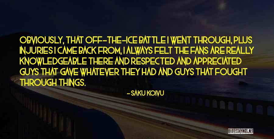 Saku Koivu Quotes 346883 Saku Koivu Quotes 346883