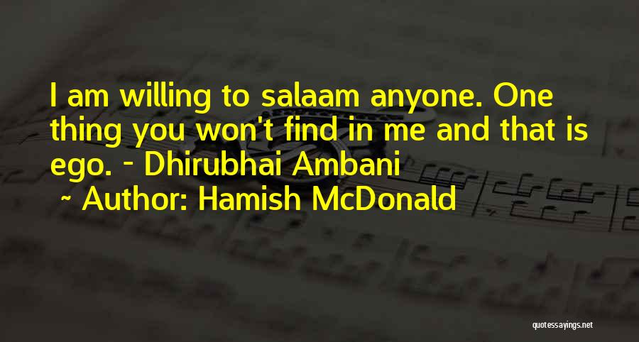 Salaam Quotes By Hamish McDonald