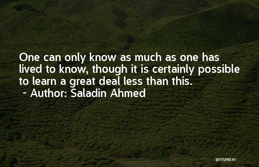 Saladin Ahmed Quotes 370266