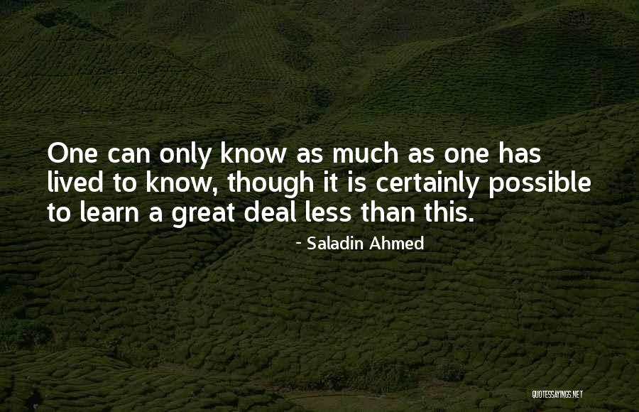 Saladin Ahmed Quotes 370266