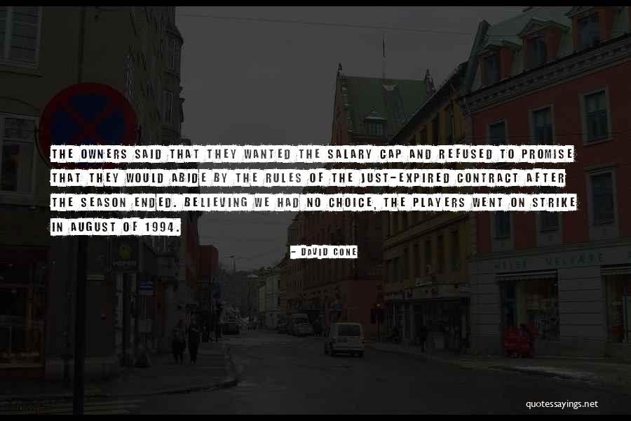 Salary Cap Quotes By David Cone Salary Cap Quotes By David Cone