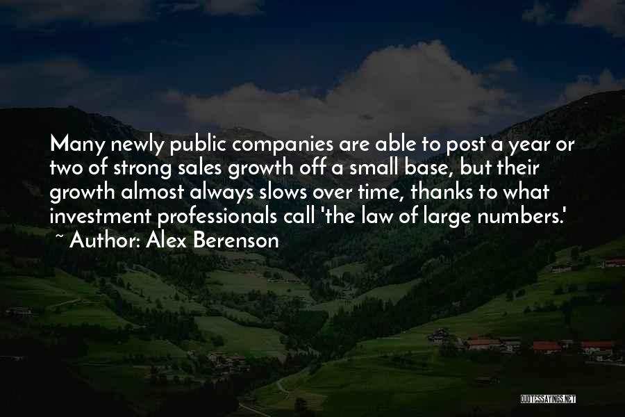 Sales Growth Quotes By Alex Berenson