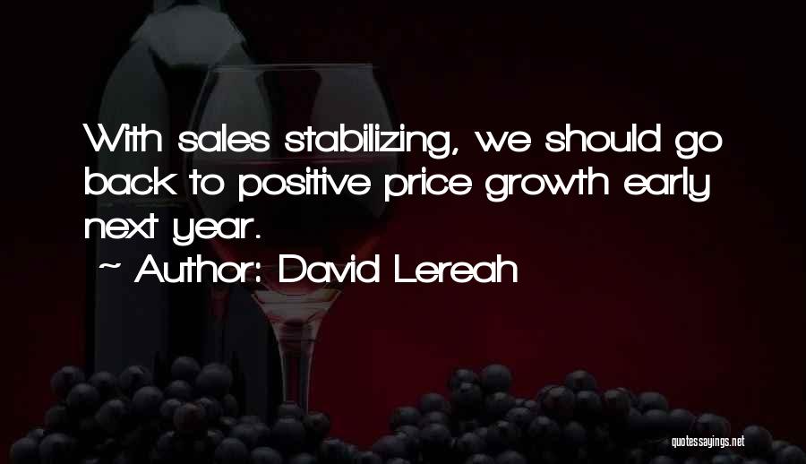 Sales Growth Quotes By David Lereah