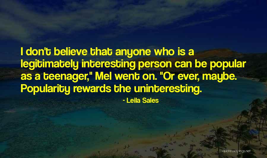 Sales Person Quotes By Leila Sales