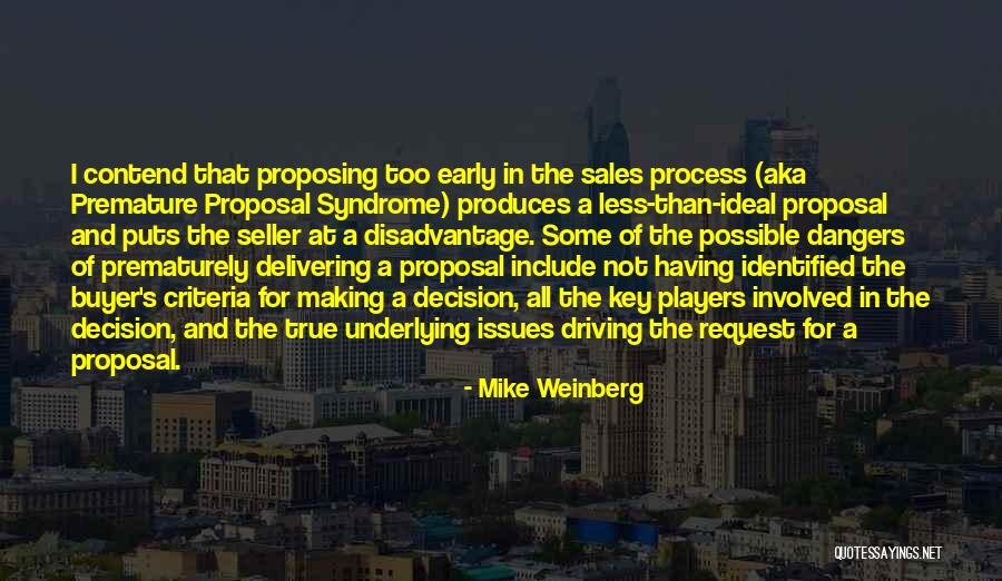 Sales Process Quotes By Mike Weinberg