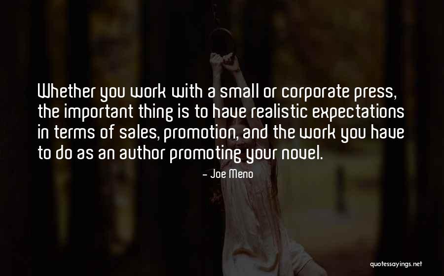 Sales Promotion Quotes By Joe Meno