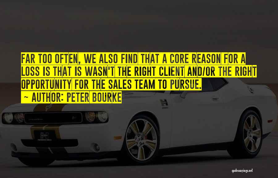 Sales Team Quotes By Peter Bourke