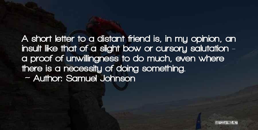 Salutation Quotes By Samuel Johnson