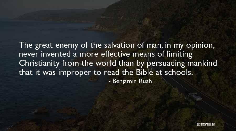 Salvation In Christianity Quotes By Benjamin Rush Salvation In Christianity Quotes By Benjamin Rush