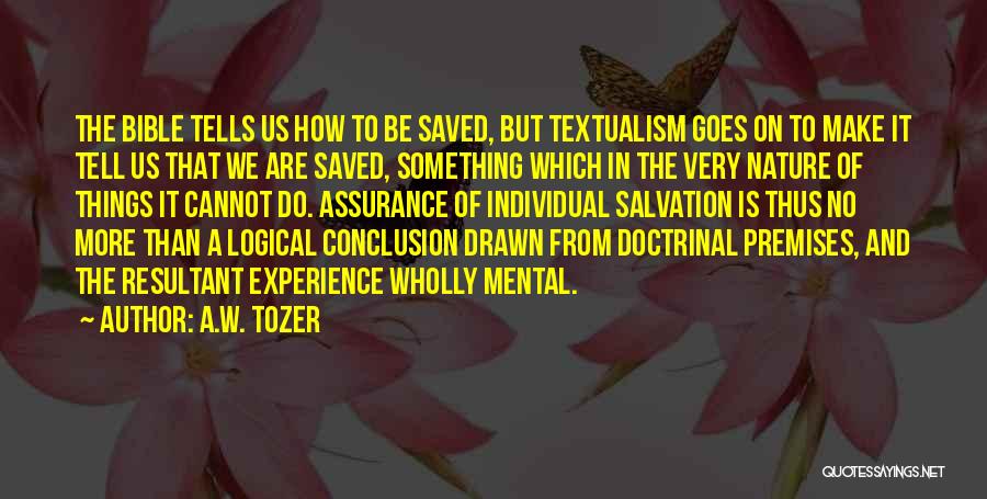 Salvation In The Bible Quotes By A.W. Tozer