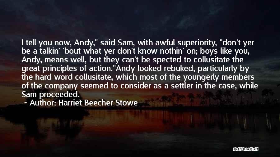Sam And Andy Quotes By Harriet Beecher Stowe