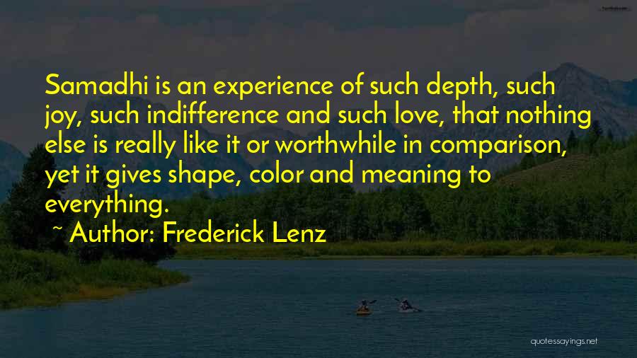 Samadhi Quotes By Frederick Lenz