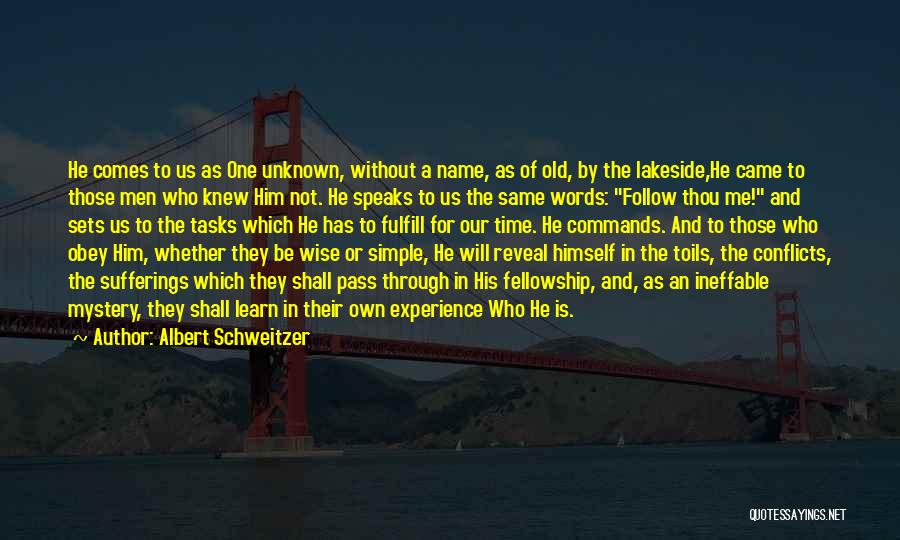 Same Name As Me Quotes By Albert Schweitzer