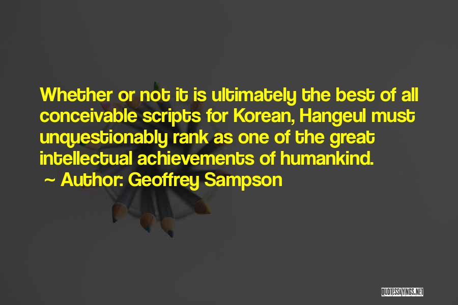 Sampson Quotes By Geoffrey Sampson