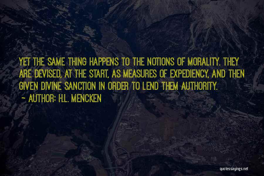 Sanction Quotes By H.L. Mencken
