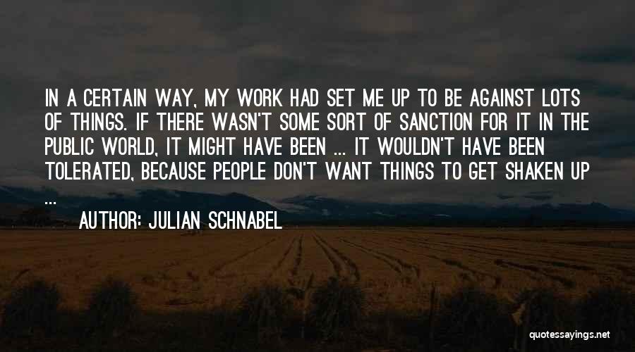 Sanction Quotes By Julian Schnabel