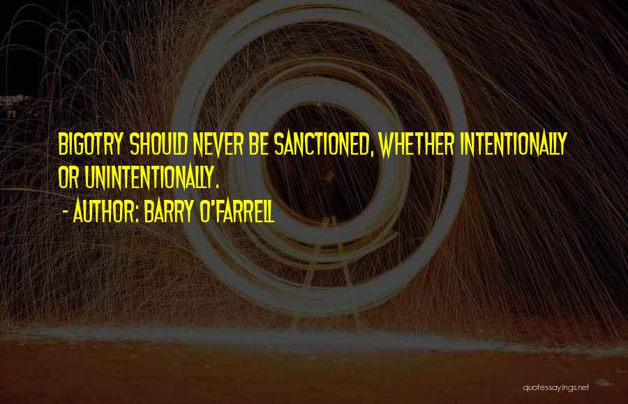 Sanctioned Quotes By Barry O'Farrell