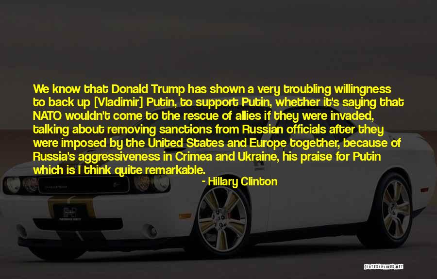 Sanctions On Russia Quotes By Hillary Clinton Sanctions On Russia Quotes By Hillary Clinton