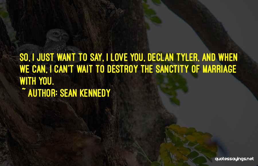 Sanctity Of Love Quotes By Sean Kennedy