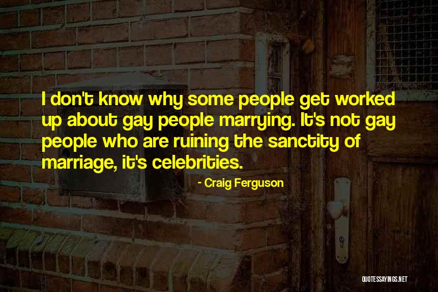 Sanctity Of Marriage Quotes By Craig Ferguson