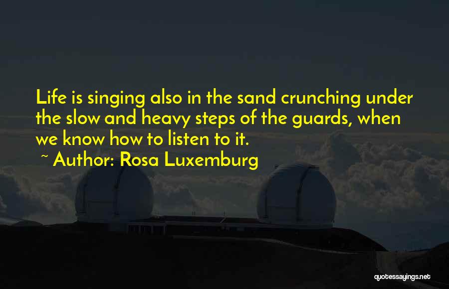 Sand And Life Quotes By Rosa Luxemburg