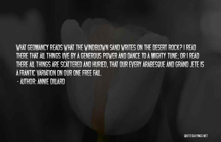 Sand And Rock Quotes By Annie Dillard