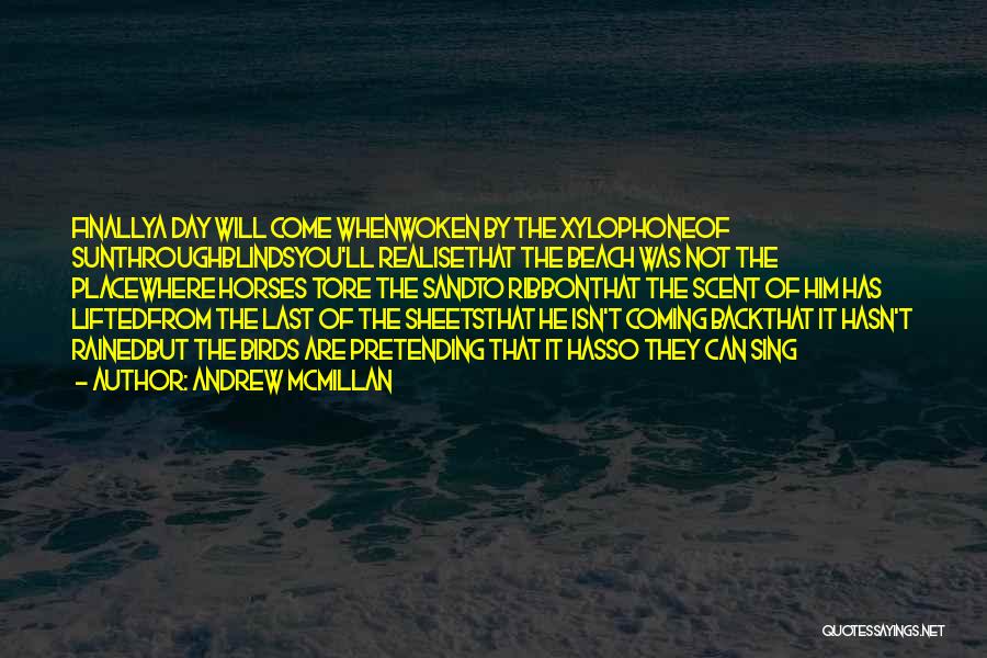 Sand Beach Quotes By Andrew McMillan