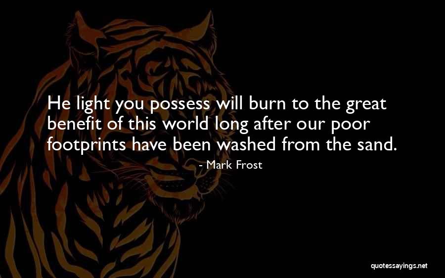 Sand Footprints Quotes By Mark Frost Sand Footprints Quotes By Mark Frost