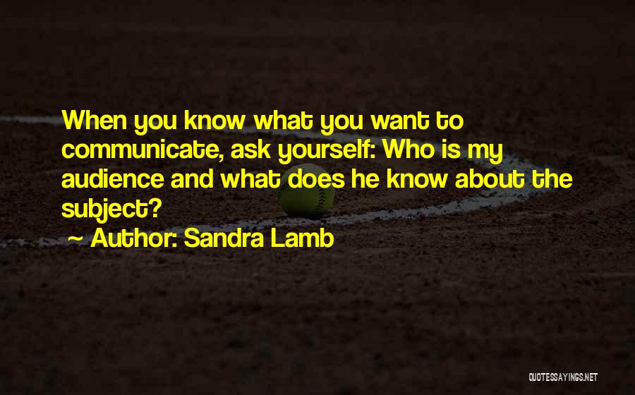 Sandra Lamb Quotes 119272