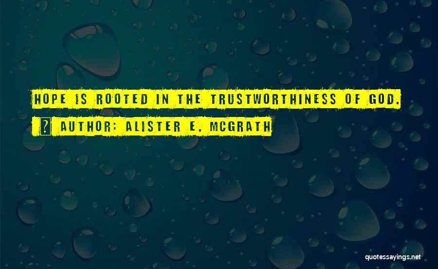 Sanheshp Quotes By Alister E. McGrath