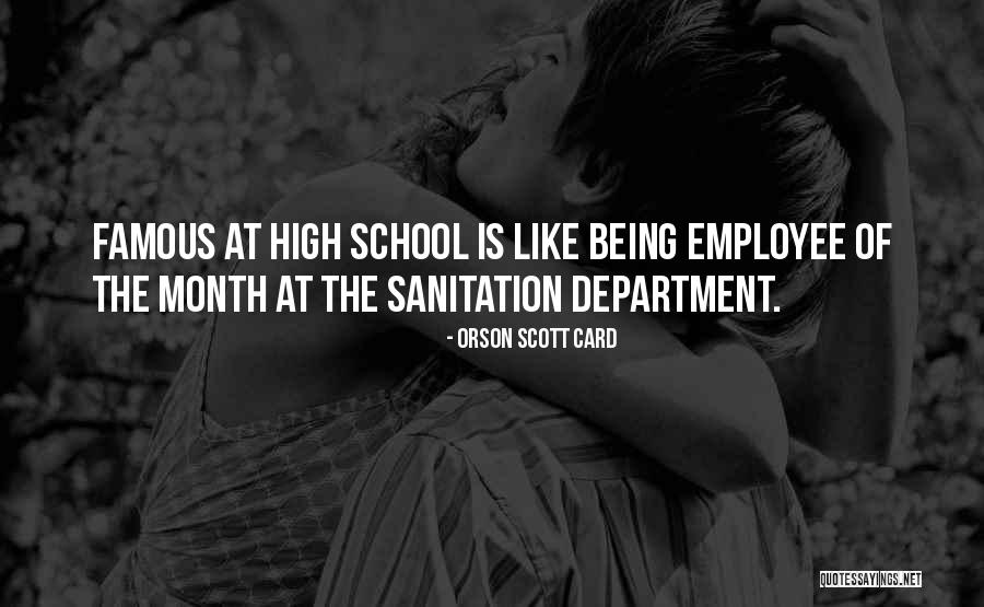 Sanitation Department Quotes By Orson Scott Card Sanitation Department Quotes By Orson Scott Card