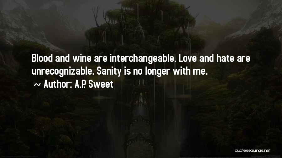 Sanity And Insanity Quotes By A.P. Sweet