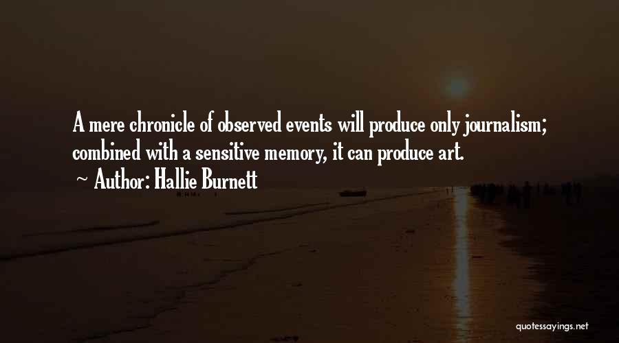 Sarlparas Quotes By Hallie Burnett