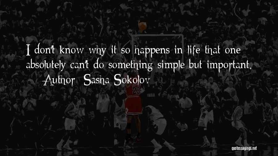 Sasha Sokolov Quotes 418312