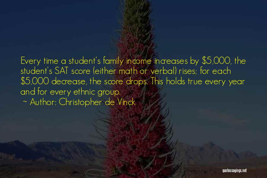 Sat Score Quotes By Christopher De Vinck