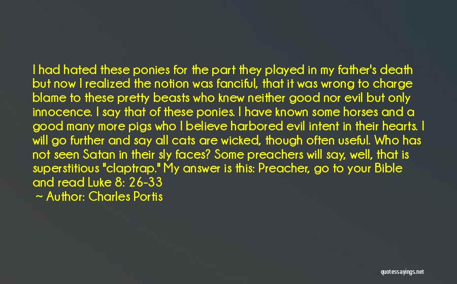 Satan From The Bible Quotes By Charles Portis